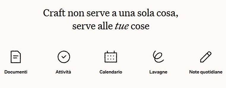 craft ti serve a tanto
